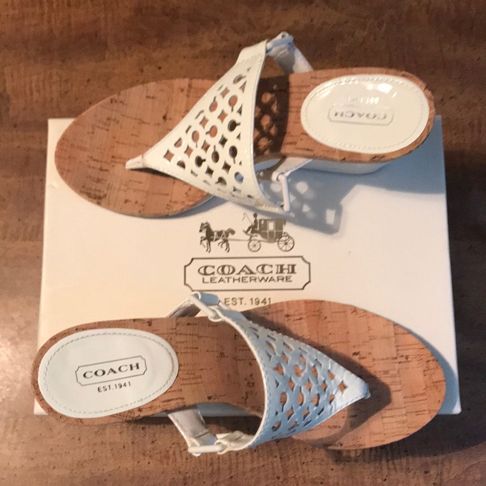 Womens Coach cork shoes size 8 like new